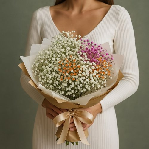 Букет из Гипсофил «Яркие искорки»