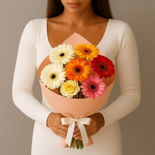 Букет с герберами «Карнавал гербер»